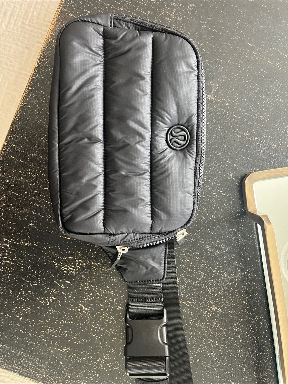 Lululemon Black Quilted Crossbody Bag
